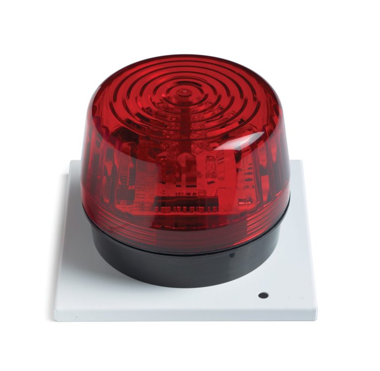 Strobe Light with Mounting Plate for Semi and Fully Recessed Wall Cabinets