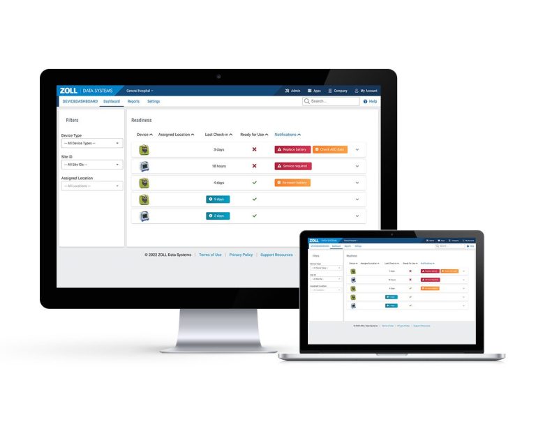 Device Dashboard of Hospital Software